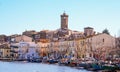 Marta burg on Bolsena lake