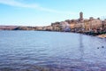 Marta burg on Bolsena lake