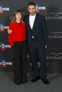 Marta Etura and Miguel Angel Silvestre of the series Los Enviados posing for the media in Madrid Spain