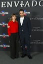 Marta Etura and Miguel Angel Silvestre of the series Los Enviados posing for the media in Madrid Spain