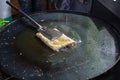 Martabak Telur, stuffed pancake or pan-fried bread, Indo-style Royalty Free Stock Photo