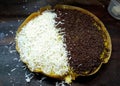 Martabak Terang Bulan, with chocolate and cheese sprinkles