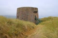Martello tower fortress in sand dunes