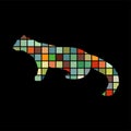 Marten wildlife color silhouette animal