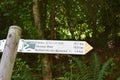 Martental, Germany - 06 02 2022: Hiking sign to Martental and Ulmen