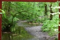 Martental, Germany - 06 02 2022: Small river above the waterfall in Martental