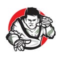 Martial Art Master illustration logo. for MMA