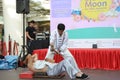 Martial artists performing in Singapore