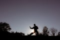 Martial Artists Silhouette - Defensive Posture