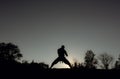 Martial Artists Silhouette - Elbow Strike