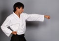 Martial arts attack Royalty Free Stock Photo