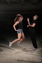 Martial arts female instructor Royalty Free Stock Photo