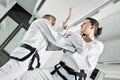 Martial arts fighters Royalty Free Stock Photo