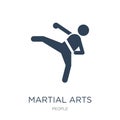 martial arts icon in trendy design style. martial arts icon isolated on white background. martial arts vector icon simple and Royalty Free Stock Photo