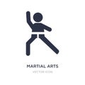 martial arts icon on white background. Simple element illustration from People concept