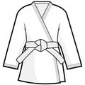 Martial arts kimono jacket. Vector illustration