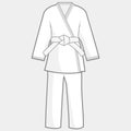 Martial arts kimono suit. Vector illustration