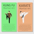 Martial arts Kung fu, Karate flyers