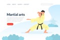 Martial Arts Landing Page Template, Karate, Judo, Taekwondo, Aikido School Website, Homepage Design, Asian Martial Art