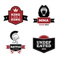 Martial arts logo set
