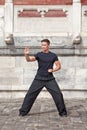 Martial arts master practicing at Temple of Heaven, Beijing, China Royalty Free Stock Photo