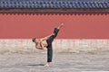 Martial arts master practicing at Temple of Heaven, Beijing, China Royalty Free Stock Photo