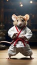 Martial Arts Muse: Mouse Inspires with Karate Moves and Flawless Form