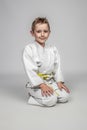 Martial arts practitioner sitting in the traditional Japanese manner