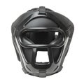 Martial arts protective sparring helmet head gear isolated white background