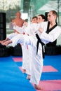 Martial Arts sport training in gym Royalty Free Stock Photo