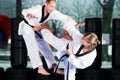 Martial Arts sport training in gym Royalty Free Stock Photo