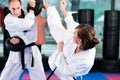 Martial Arts sport training in gym Royalty Free Stock Photo