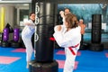 Martial Arts sport training in gym Royalty Free Stock Photo