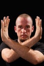 Martial arts teacher posing Royalty Free Stock Photo