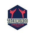 Martial logo / taekwondo with text space for your slogan / tag line