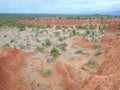 The Martian landscape of Cuzco, the Red Desert, part of Colombia`s Tatacoa Desert. Royalty Free Stock Photo