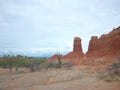 The Martian landscape of Cuzco, the Red Desert, part of Colombia`s Tatacoa Desert. Royalty Free Stock Photo