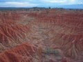 The Martian landscape of Cuzco, the Red Desert, part of Colombia`s Tatacoa Desert. Royalty Free Stock Photo
