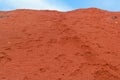 Martian like landscape with red deserty surface Royalty Free Stock Photo