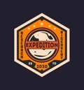 Martian scientific expedition vintage label