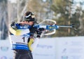 Martin Fourcade (FRA) ) on a firing line