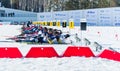 Martin Fourcade (FRA) and other on a firing line