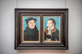 Martin Luther and and his wife by Lucas Cranach the Elder at Uffizi Gallery Royalty Free Stock Photo