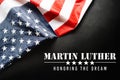 Martin Luther King Day Anniversary - American flag on abstract background Royalty Free Stock Photo