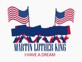 Martin Luther King Day. The hand holds the flag of