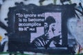 Martin Luther King graffiti on the Separation Wall Bethlehem Royalty Free Stock Photo