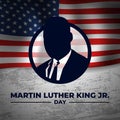 Martin luther king jr. day Concept with USA Flag Background Poster