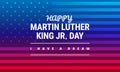 Martin Luther King Jr Day greeting card - I have a dream Royalty Free Stock Photo