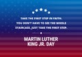 Martin Luther King Jr Day holiday vector background - inspirational quote