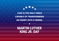 Martin Luther King Jr Day holiday vector background - inspirational quote